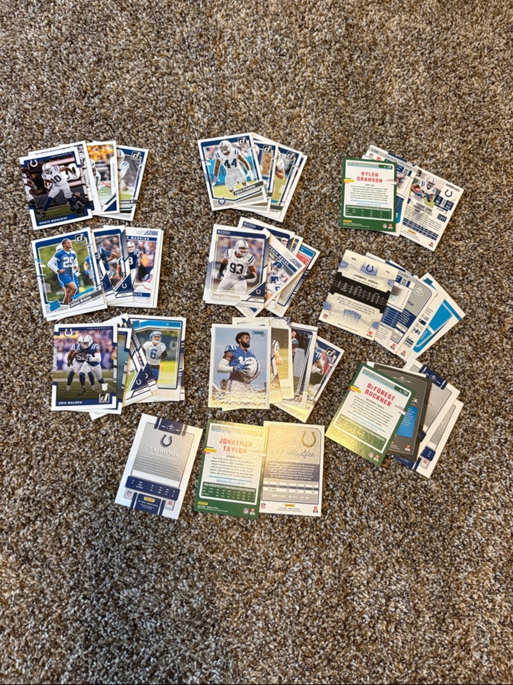 Indianapolis Colts Football Card Lot - Blue & White